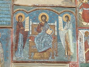 frescoes at Voronet monastery