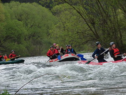 rafting 100 km away from the hostel ...